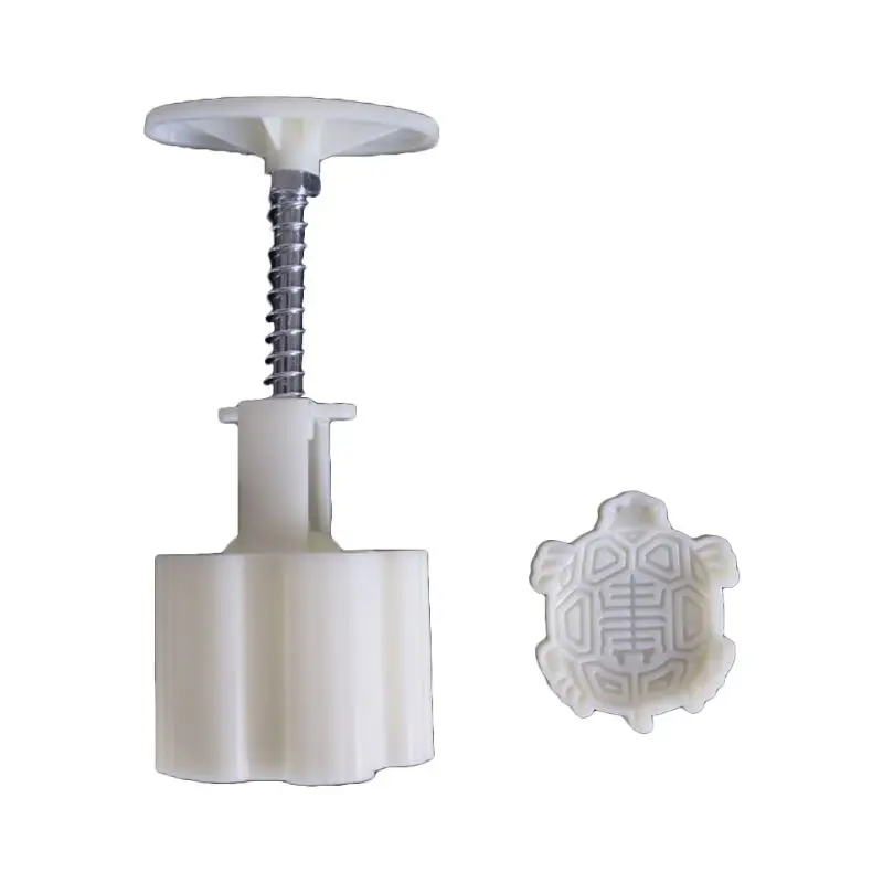50g Moon Cake Mold Turtle Stamp Barrel Mooncake Hand Pressure Pastry Mould DIY Bakware Mid-autumn Festival