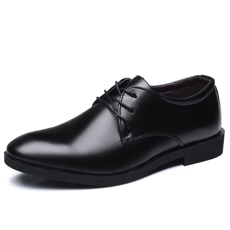 Mazefeng/ г. Новые мужские качественные туфли из искусственной кожи; большие размеры 37-44; осенние офисные туфли из кожи с верхним носком; мягкая мужская обувь