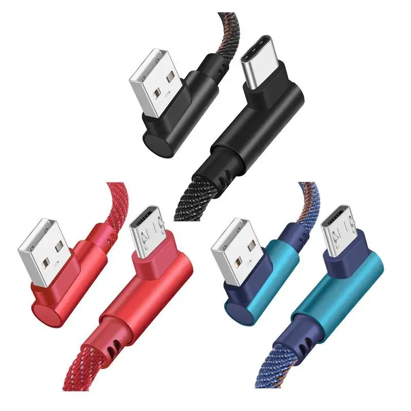 Высококачественный 1/2 м тип-c 90 градусов под прямым углом USB C медный сердечник синхронизации данных 3,1 Android практичный для типа кабельного зарядного устройства Q2Q8