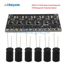 6 шт./компл. 2,7 в 6.8F сверх яркий конденсатор Ultracapacitor для автоматического источника питания Ultracapacitor с защитной платой для автомобиля