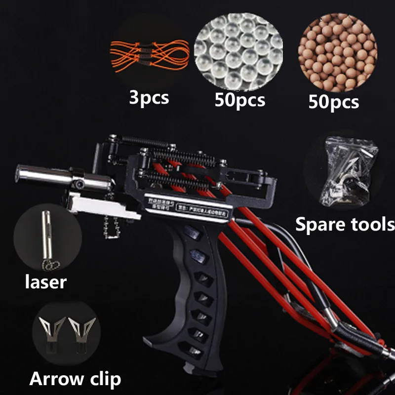 

Red Laser Slingshot Black Red Hunting Slingshot Catapult Outdoor Powerful Fishing Slingshot for Shooting Arrows Crossbow Bow