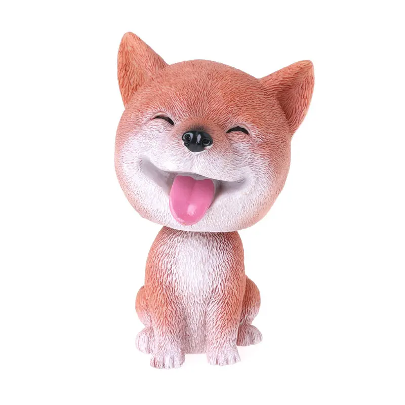 Орнамент с изображением собак мини Bobble-Head игрушки автомобиль кукла голова встряхивание автомобиля украшение интерьера LX9C - Название цвета: Серый