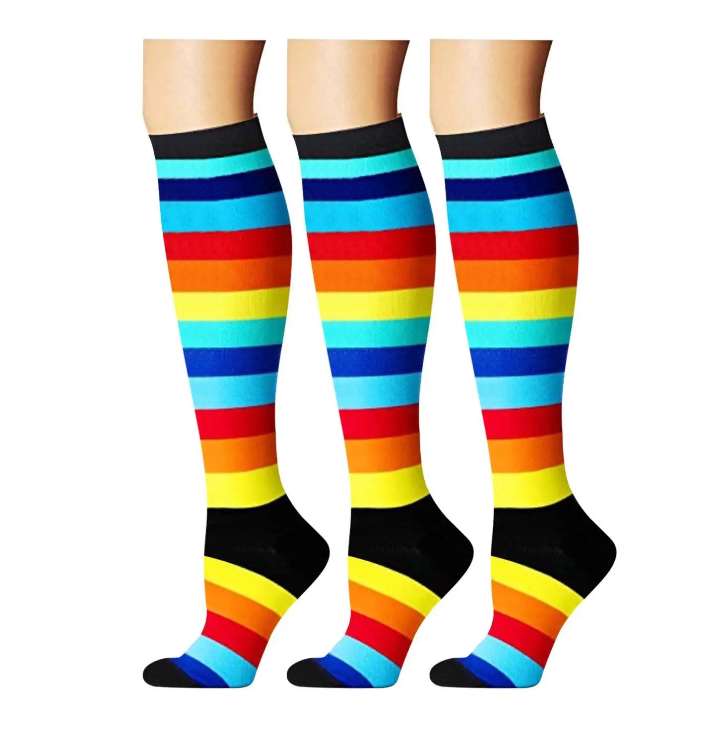 Funny Socks Women Men Sports Compression Stocking Christmas Leg Pressure Running Soccer Cycling Basketball Compress Socks