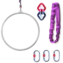 PRIOR FITNESS Кольца для фитнеса Aerial Hoop 3"(85 см) 32 мм ширина для занятий йогой Aerial Lyra Hoops включает аксессуары