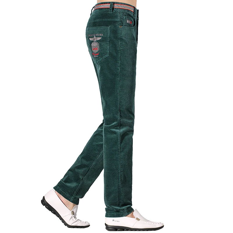 New Winter Men's Velvet Pants Bruce&Shark Straight Luxury Men's Corduroy Trousers Heavy Cotton Comfortable Stretch Pants Size 40 2