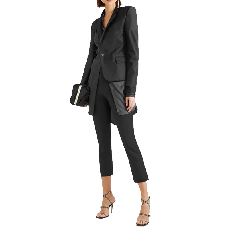 Индивидуальная уличная одежда с длинным рукавом женская одежда симметричный короткий стиль строчка дизайн Блейзер