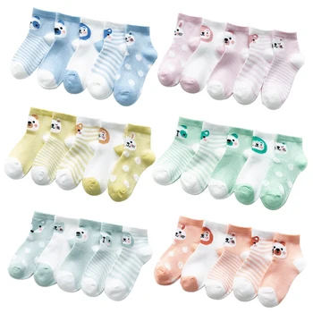 

5 Pair Children Sock Breathable Socks Kids Sokcs Unisex Cotton Stripe Chaussette Enfant Garcon Skarpetki Dla dzieci
