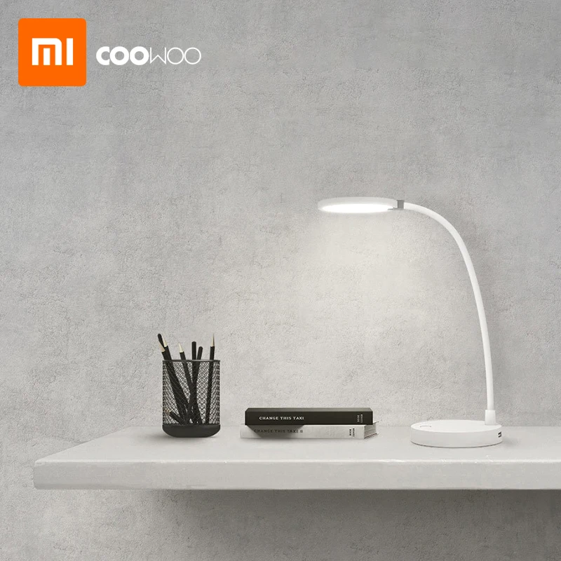  Original Xiaomi LED Desk Lamp Smart Table Lamp Eye Protection Light Adjustable 4000mAh Power 2USB M
