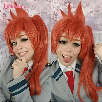 

L-email wig My Hero Academia Itsuka Kendo Cosplay Wigs Ponytail Orange Long Cosplay Wig Halloween Heat Resistant Synthetic Hair