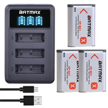 

Batmax NP-BX1 NPBX1 Battery+LED 3Slots USB Charger for Sony DSC RX1 RX100 AS100V M3 M2 HX300 HX400 HX50 HX60 GWP88 AS15 WX350