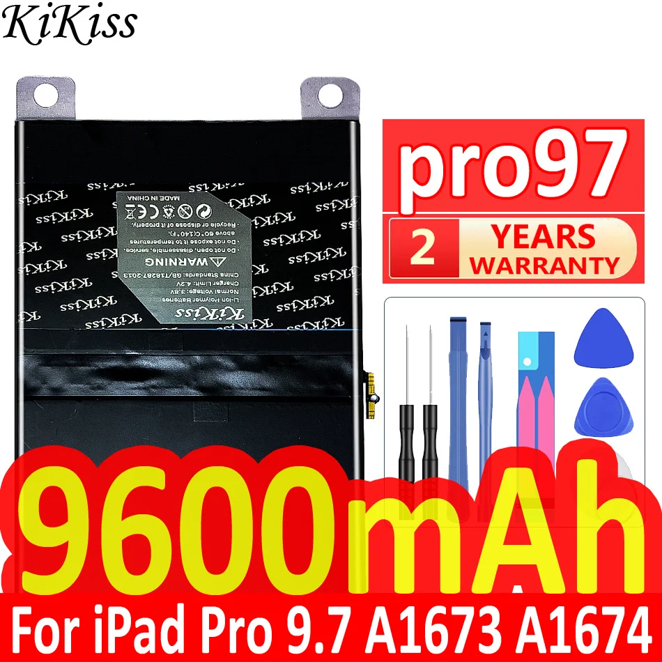 KIKISS New Original 9600mAh Tablet Battery for Apple iPad Pro 9.7 A1673  A1674 A1675 Replacement High Capacity Bateria +Tools - AliExpress  Cellphones & Telecommunications