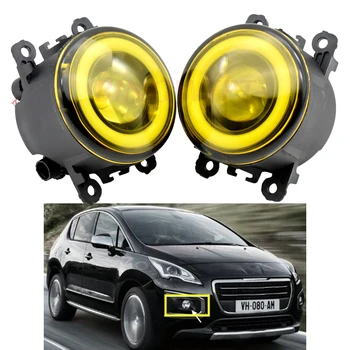 

2PCS Super Bright LED Fog Lights with Angel eye For P-eugeot 3008 MPV 2009 2010 2011 2012 2013 For P-eugeot 408 2017 2018