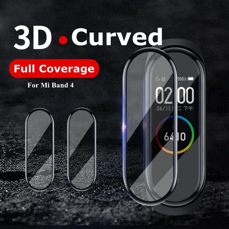 Защитная 3d пленка для Xiaomi mi band 4 защита экрана стекло Смарт часы браслет Miband Mi Xiomi