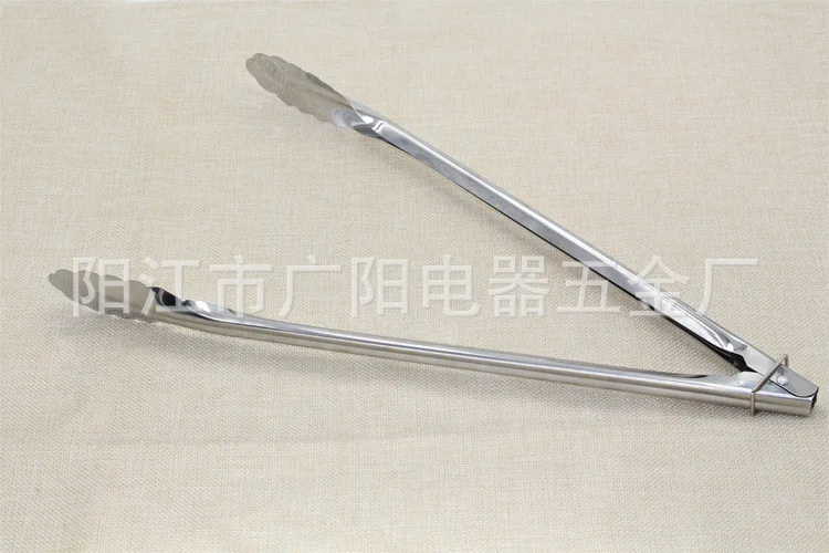 Multi-functional Stainless Steel Barbecue Clamp Kitchen Gadgets 40 Cm Tableware Food Clip Bread Food Clip Manufacturers Direct S