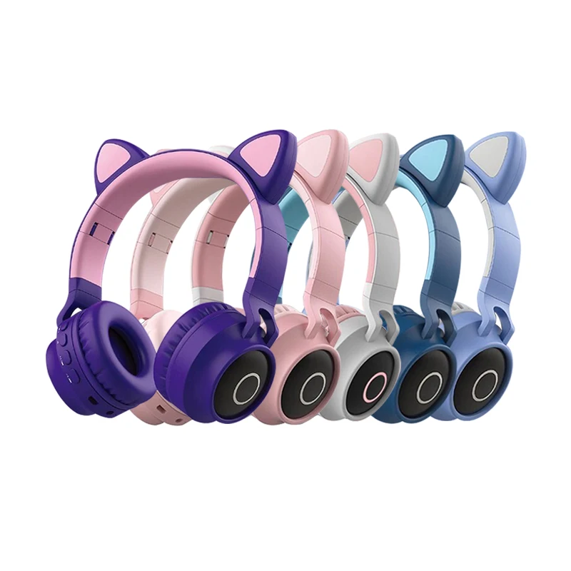 Cat Ear Fantasy Elf Bluetooth 5 0 Earphone Wireless Earbuds Noise Cancelling With Mic Girls Kids Cute Headset Support TF Card
