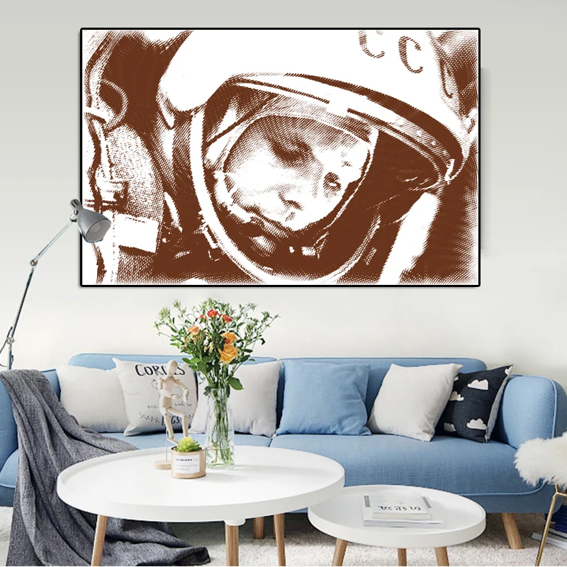 Cosmonauts Юри Гагарин картины плакаты и принты настенное искусство Картина на холсте