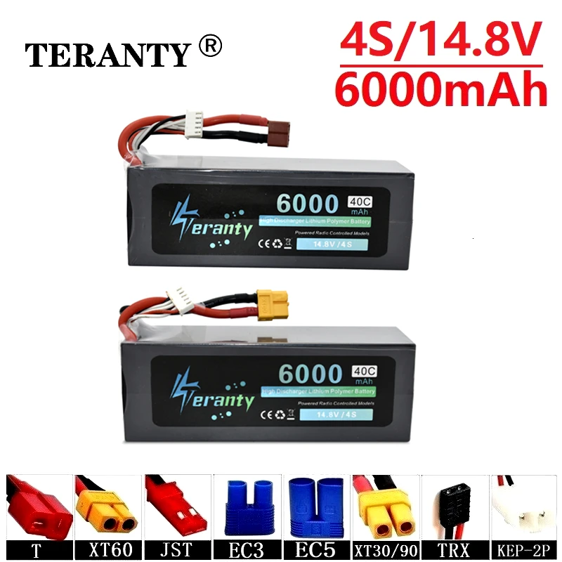 14,8 v 6000maH 40C аккумуляторная батарея для радиоуправляемых автомобилей, лодок, дронов, квадрокоптеров, запасные части 4S, 6000 mah, 14,8 v LIPO батарея T/XT60/JST
