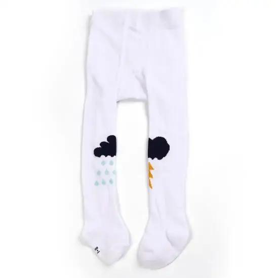 thunderstorm white Детские вязаные Плотные хлопковые колготки для малышей, колготки для малышей Колготки для маленьких девочек колготки для новорожденных девочек - Цвет: thunderstorm white