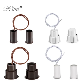 

NC NO Magnetic Contact Switch Door Sensor Wired plastic is suitable for all kinds of doors and windows Home Alarm System