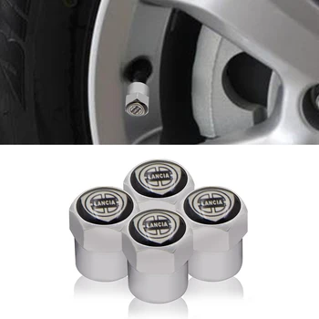 

4x Car Valve Cap For For Lancia Delta Ypsilon Lybra Musa Kappa Voyager Accessories Wheel Tire Tire Rod Car Case Styling