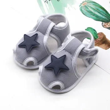 

TELOTUNY sandals Infant Newborn Baby Girls Boy Prewalker Printing Stars Applique Single baby girl summer sandals 2020apr2