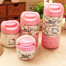 Милые Мультяшные, из нержавеющей стали герметичная коробка для завтрака Открытый Портативный 1-3 слоя термо Bento Box детский пищевой контейнер