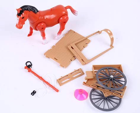 Ностальгическая модель слалом Jockey Club Walk of Animal Whirligig Toy Pull шлифовальный Детский Электрический 10-30 юаней детский интерес