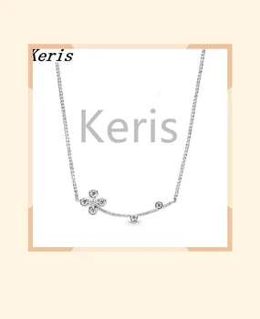 

100% 925 silver sterling new flash flower necklace free freight