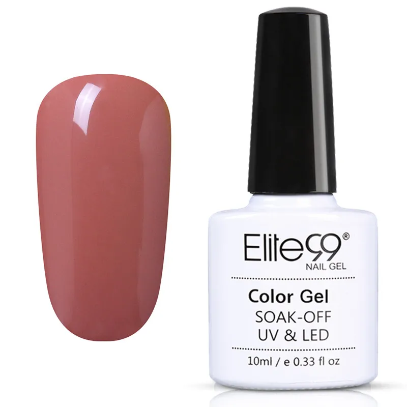 Elite99 Alcoholic Removal One Step Gel 10ml One Step UV Gel Varnish 3 in 1 Nail Polish LED Soak off Hybrid Long Last Gel Lacquer - Цвет: 0035