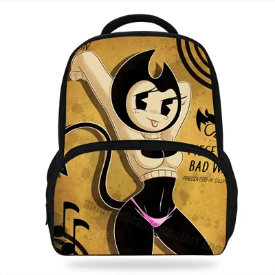 mE3227 14 дюймов милый Mochila Bendy и чернила машина рюкзак для мальчиков и девочек, школьные портфели для Для детей - Цвет: mE3227
