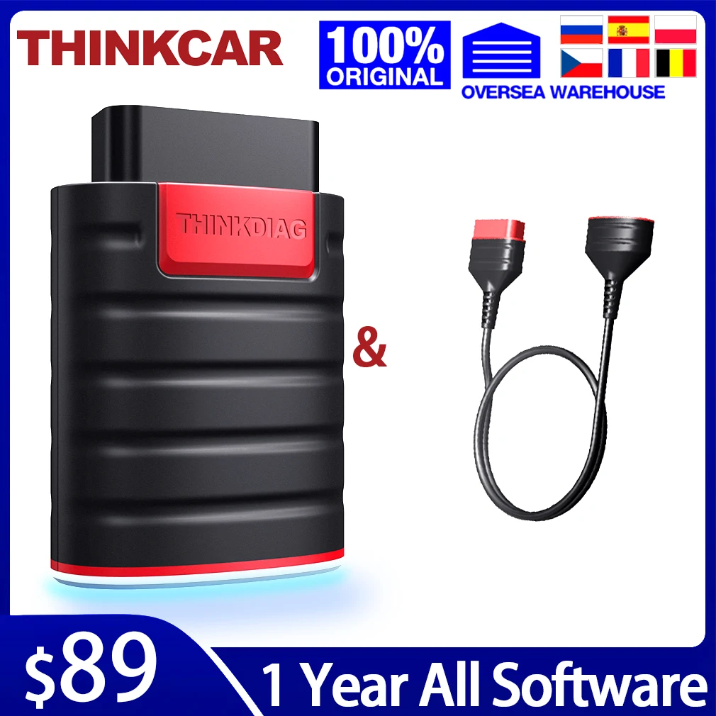 THINKCAR Thinkdiag OBD2 Diagnostic Tool with Cable Full Software 1 Year Update OBD 2 Code Reader Powerful than Launch Easydiag