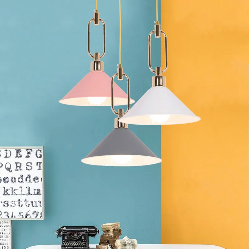 

Creative Macarone Pendant Lamp Modern Living Room Dining Room Light Simple Coffee Bar Iron Home Decor Led Lustre Hanging Lights