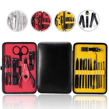 

At Fashion 7/12/15/18pcs Stainless Steel Pedicure Professional Nail Clipper Set Cuticle Eagle Hook Tweezer Manicure Beauty Tools