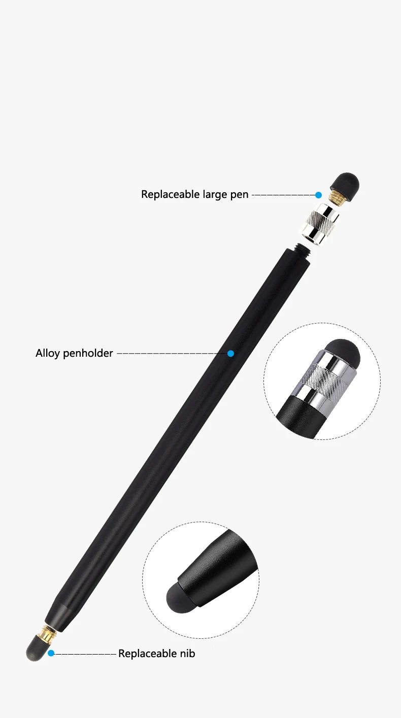 14cm Universal Pencil Double Dual Silicon Head Touch Capacitive Screen Stylus Caneta Capacitiva Pen For Ipad Tablet Smartphone 14cm Universal Pencil Double Dual Silicon Head Touch Capacitive Screen Stylus Caneta Capacitiva Pen For Ipad Tablet Smartphone