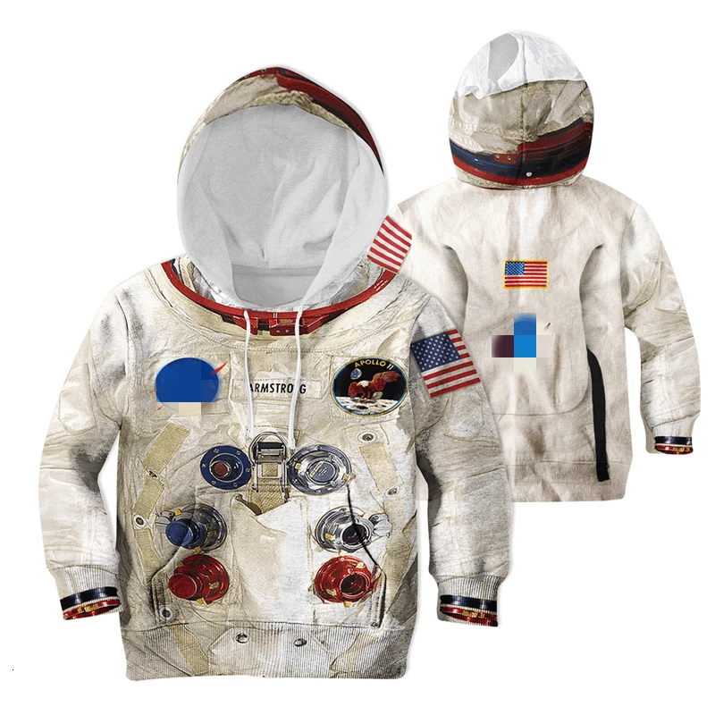 

Family Matching Outfits 3D armstrong space suite t shirts kids father mom Hoodies Sweatshirt t shirts Casual astronaut spacesuit