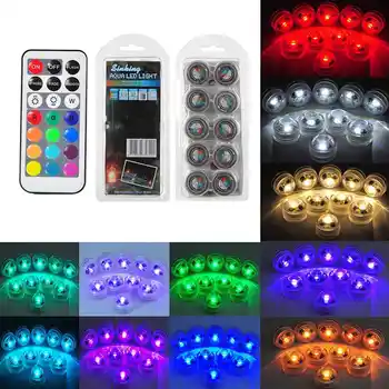 

IP68 Waterproof Battery Operated Multi Color Submersible LED Underwater Light for Fish Tank Pond Swimming Pool Wedding Party