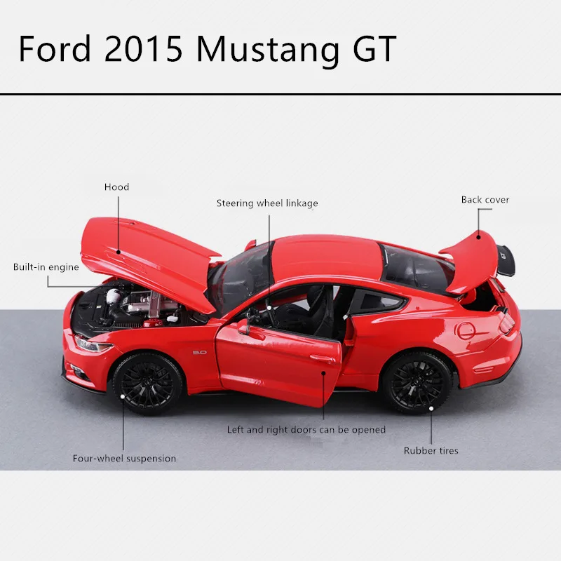 Maisto 1:18 Ford Mustang GT автомобильный брелок для автомобильных ключей имитационная