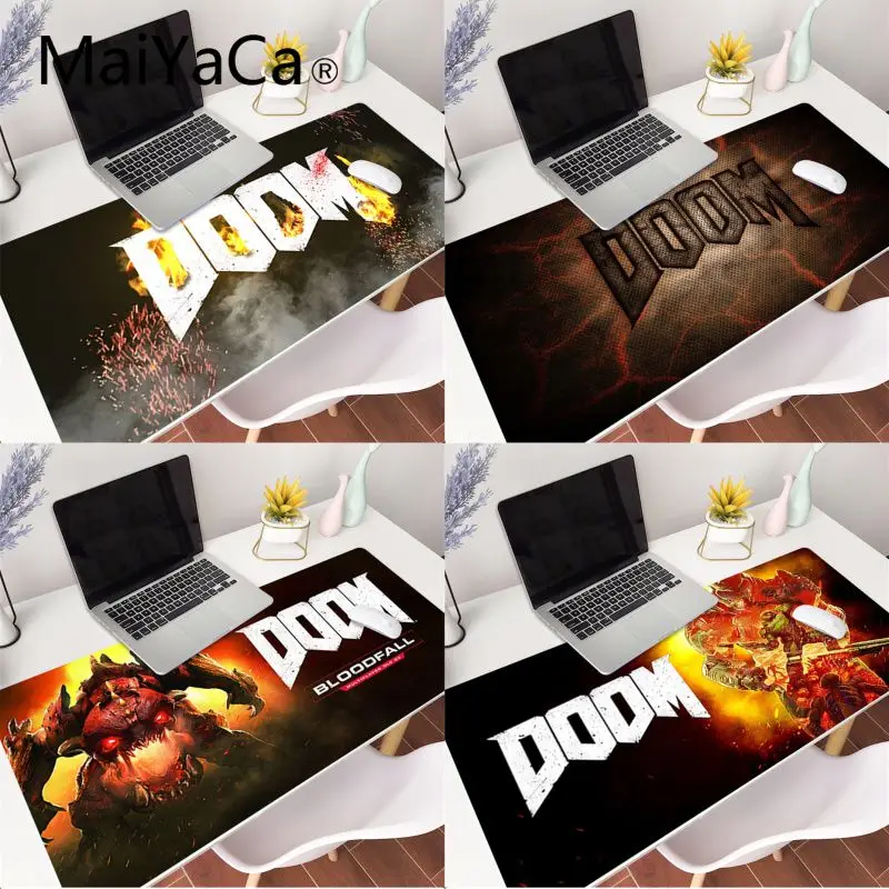 

MaiYaCa Cool Doom logo Durable Rubber Mouse Mat Pad Gaming Mouse Pad gamer Large Deak Mat 800x300mm for overwatch/cs go