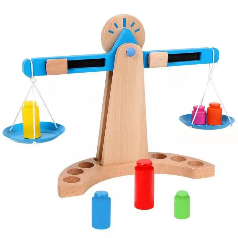 Educational Baby Kids Apprentissage comptage Toys Math Match Game Balance Scale Toys 