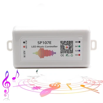 

SP107E Bluetooth LED Music Controller Full Color Pixel IC SPI Controllers by Smart Phone APP for WS2812B WS2813 SK6812 LED Strip