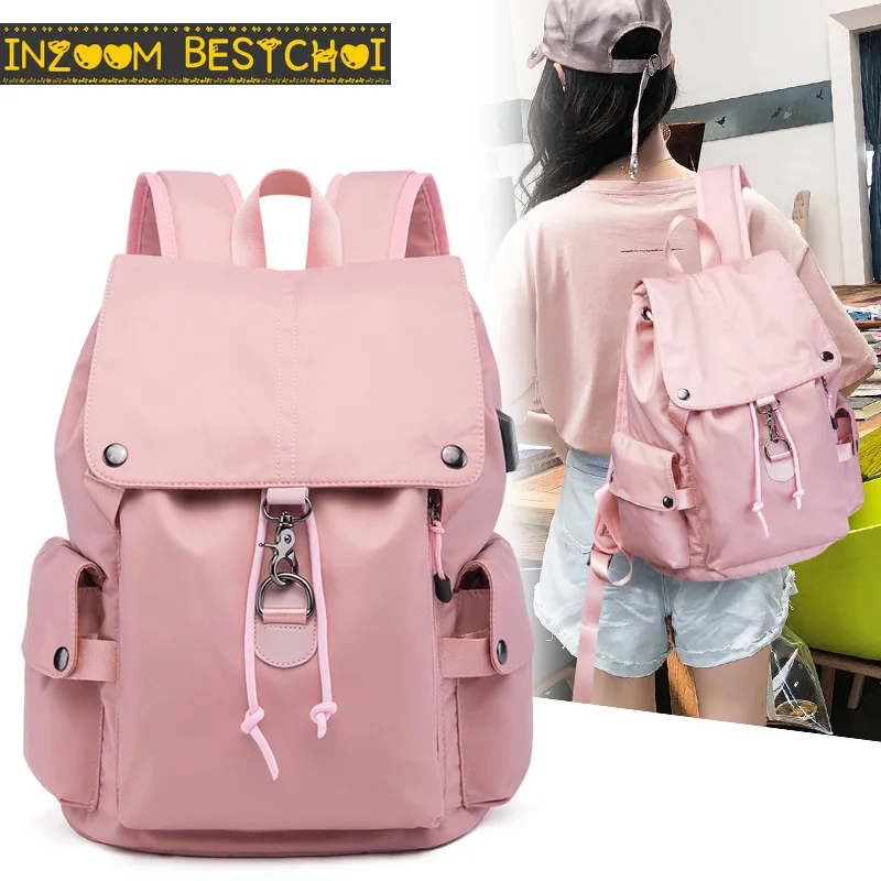 

New- Style Backpack Men's Korean Leisure Travel Schoolbag Nylon Waterproof Women's Backpacks Mochila Mujer Mochila Feminina