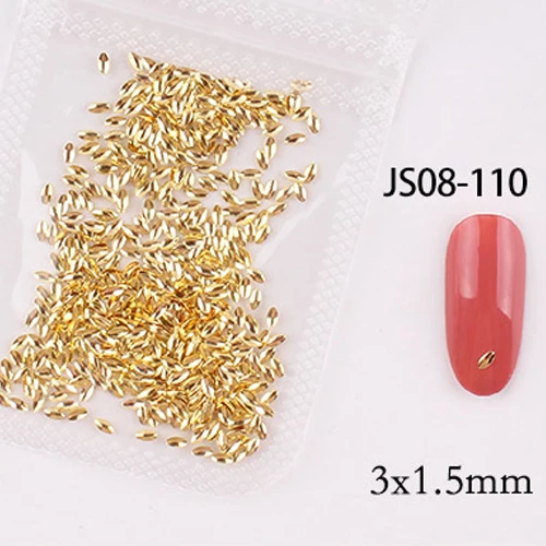1bag approx 500pcs nail art metal rivets Nail Studs Slider Manicure metal patch for nail accessories decoration jsce-25dtrd JS08-110