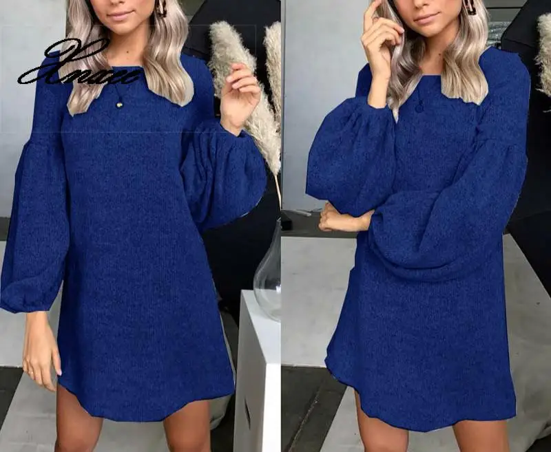 

Xnxee Autumn Long Sweater Dress Women Knitted Long Sweater Winter Loose Warm Sweaters Ladies Pullover O-neck Black Sweater Women