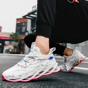 

Men casual shoes men flat shoes breathable sports shoes outdoor jogging shoes Plus size fluorescent blade running shoes sneakers