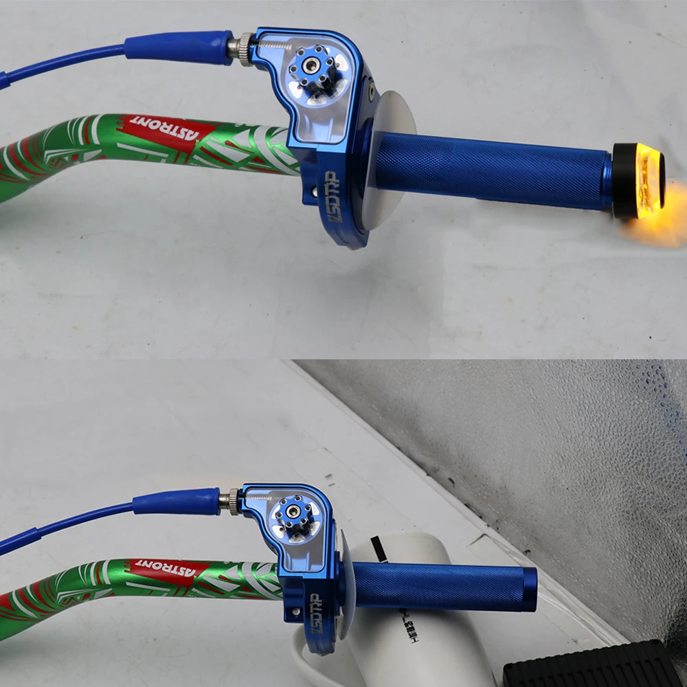 ZS MOTOS 22mm Handlebar CNC Aluminum Throttle Grip Quick Twister Settle For CRF50 70 110 IRBIS 125 250 Dirt Pit Bike Motorcycle