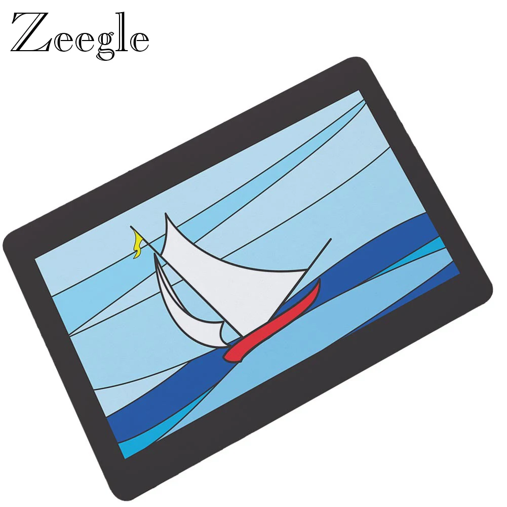 Zeegle напольный коврик, коврик для двери, Противоскользящий резиновый напольный ковер, водонепроницаемый коврик для ванной и душа, коврик для ванной комнаты, 3D Рисунок, коврик для ног