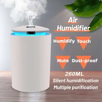 

260ML Mini Ultrasonic Air Humidifier USB Bottle Aroma Diffuser LED Backlight For Home Office Mist Maker Refresher Humidification