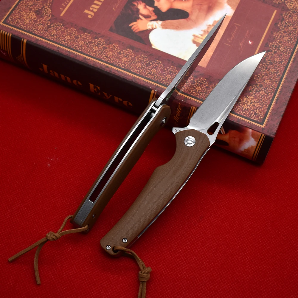Folding Knife M390 Powder Steel  Pocket Outdoor Camping Combat Knife Utility Tool Survival Knife Rescue Knife Fruit Knife Edc 5