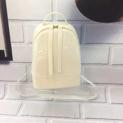 White TOYOOSKY/Новинка года; Модный женский милый силиконовый рюкзак женские дорожные сумки для девочек; школьная конфетная сумка; Женская водонепроницаемая Желейная сумка - Цвет: White