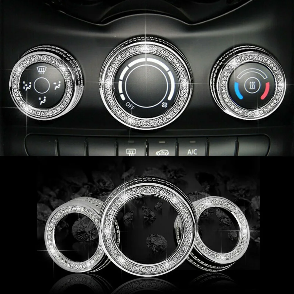 3 шт. Автомобильная накладка на ручку переключателя A/C для MINI Cooper F54 F56 F55 F60